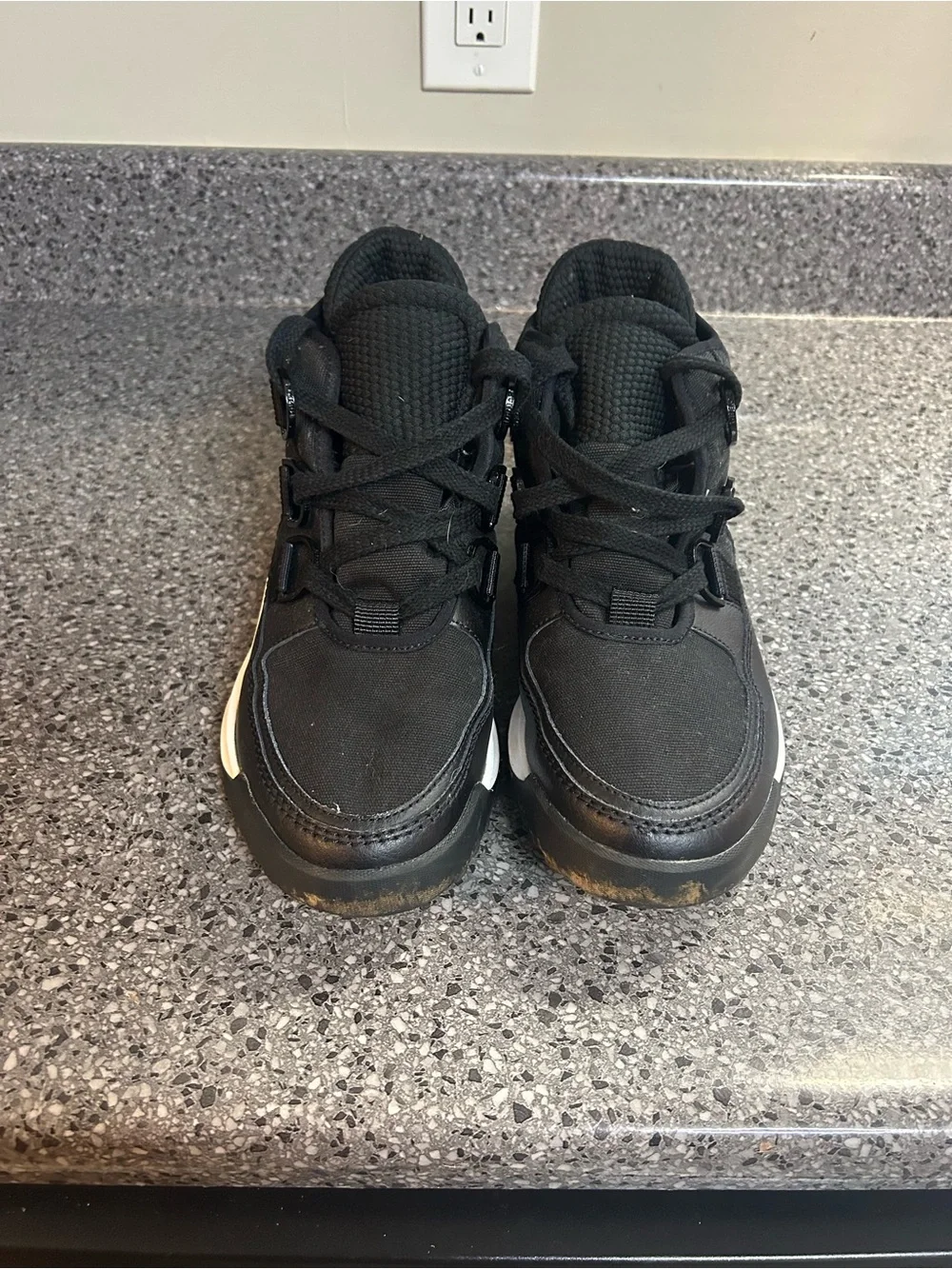 Women’s Black Athletic Mid-Top Sneakers - Lightweight Comfort
